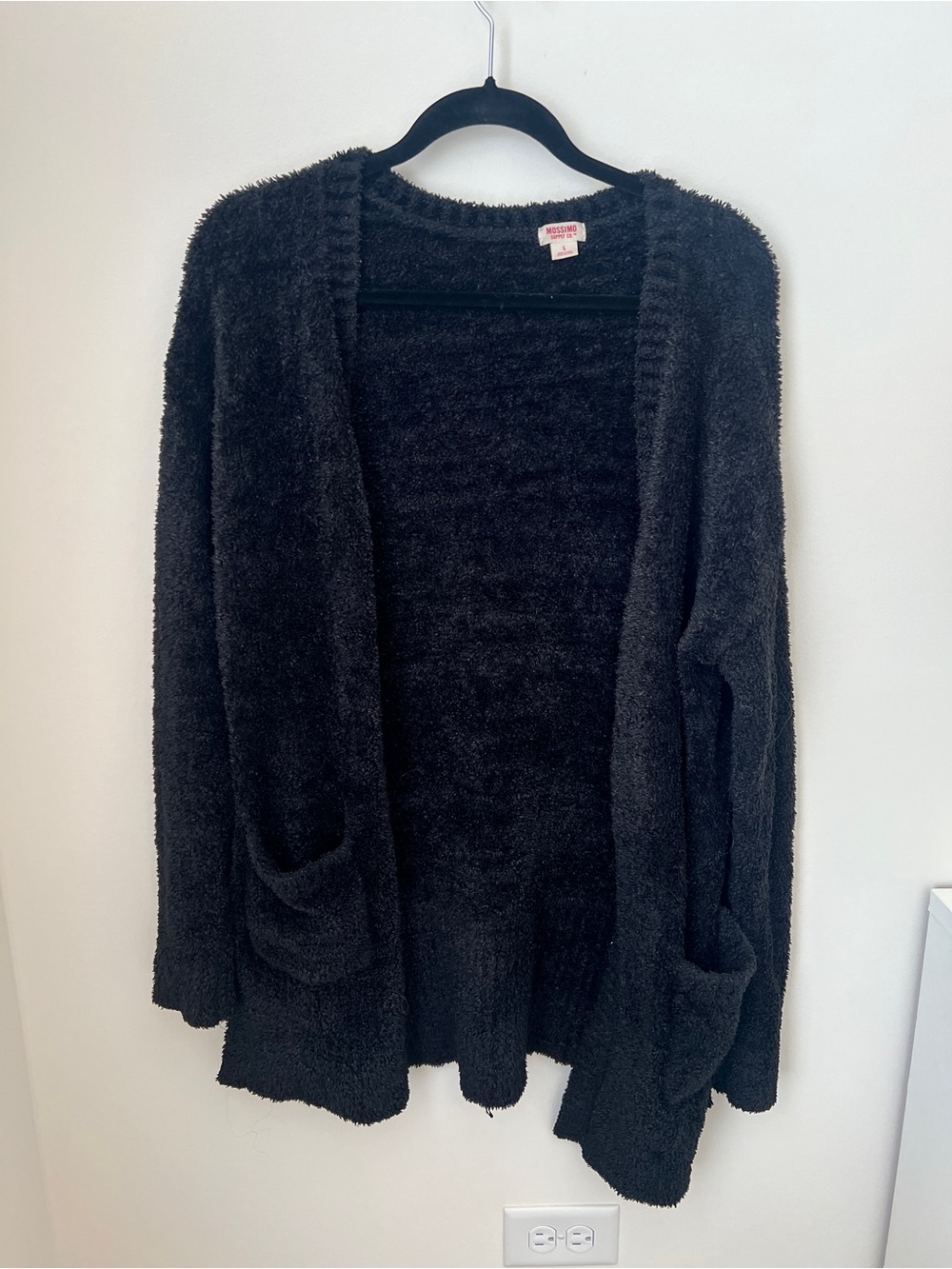 Cozy Mossimo Supply Co Open-Front Black Women's Cardigan Sweater size L